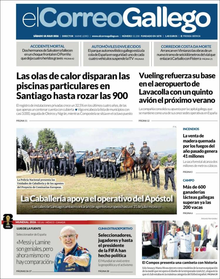 Portada de El Correo Gallego (Spain)