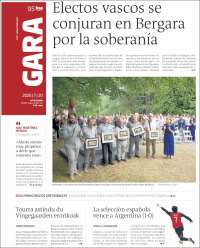 Portada de Gara (Spain)
