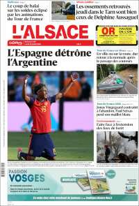 Portada de Journal L'Alsace (France)
