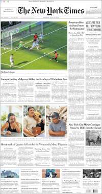 Portada de New York Times (USA)