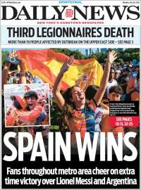 Portada de Daily News - New York (USA)