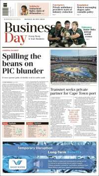 Portada de Business Day (South Africa)
