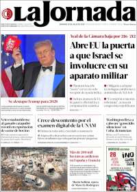Portada de La Jornada (Mexico)