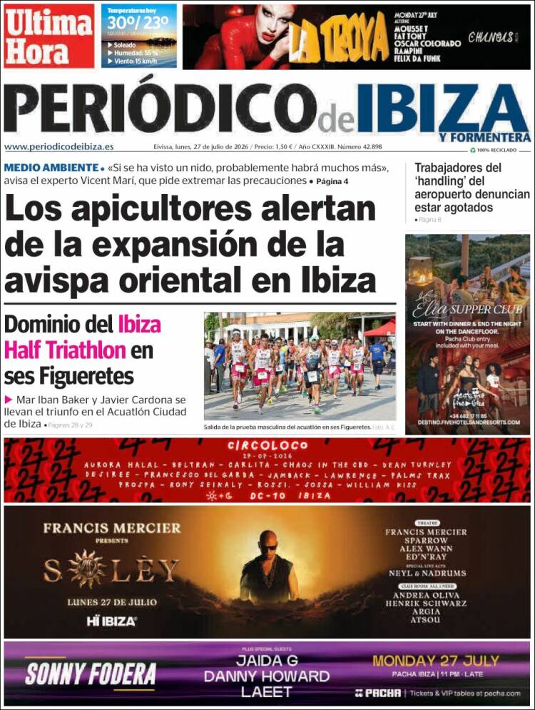 Portada de Periódico de Ibiza (Spain)