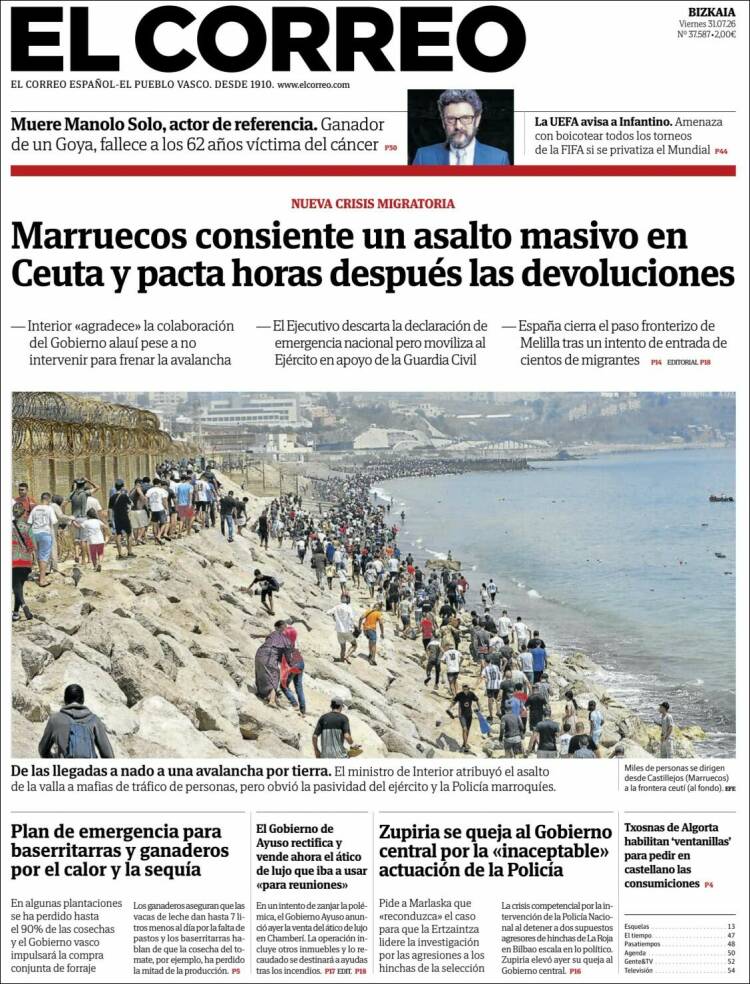 Portada de El Correo (Spain)