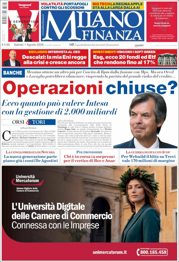 Portada de Milano Finanza (Italy)