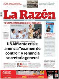 Portada de La Razón (Mexico)