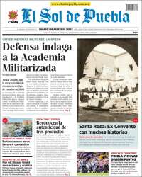 Portada de El Sol de Puebla (México)