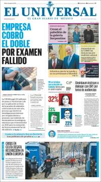 Portada de El Universal (Mexico)