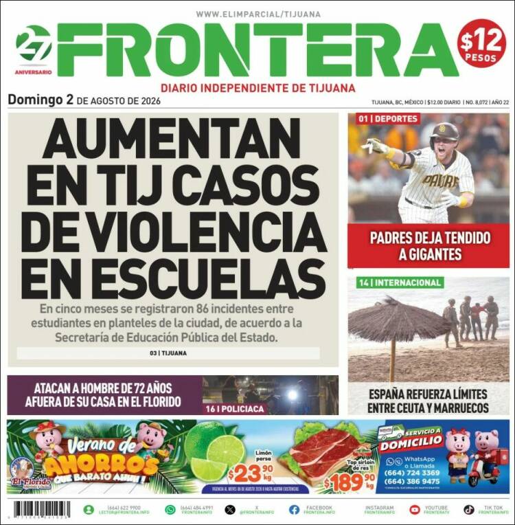 Portada de Frontera (México)
