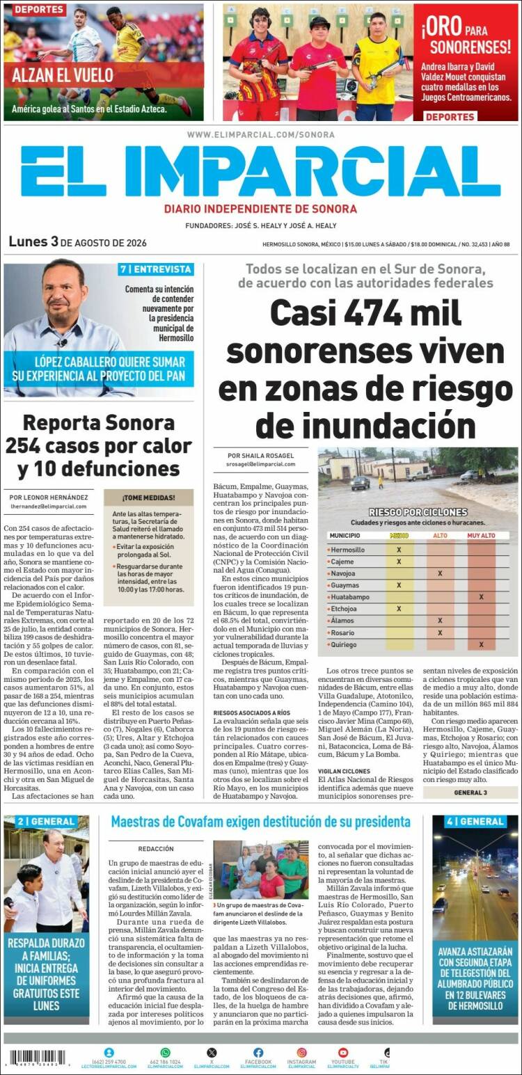 Portada de El Imparcial (México)