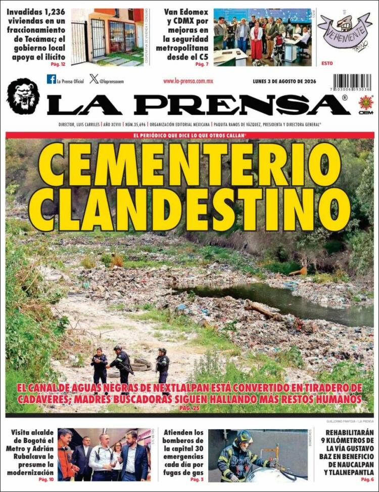Portada de La Prensa (México)