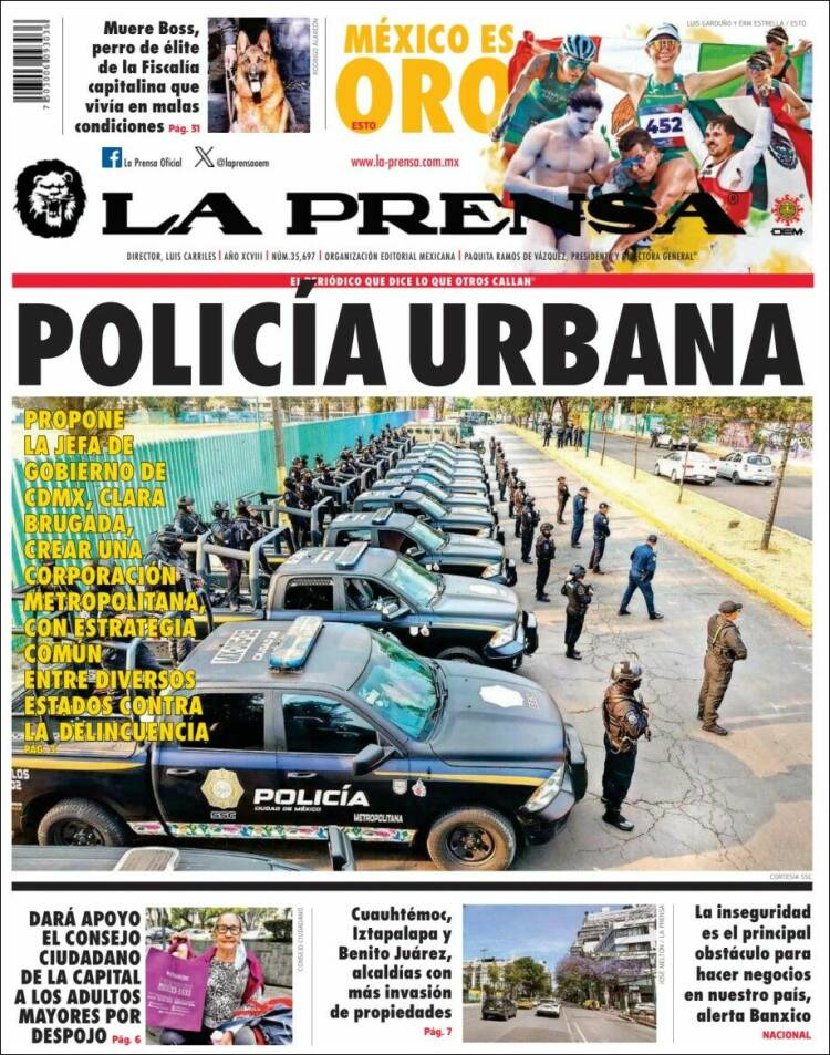 Portada de La Prensa (México)