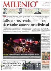 Portada de Milenio - Jalisco (México)