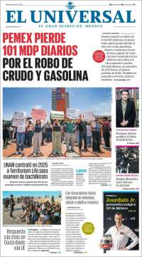 Portada de El Universal (Mexico)