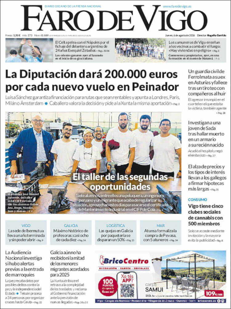 Portada de Faro de Vigo (Spain)
