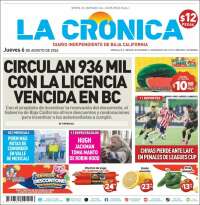 Portada de La Crónica de Baja California (Mexico)
