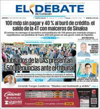 Portada de El Debate de Culiacán (Mexico)