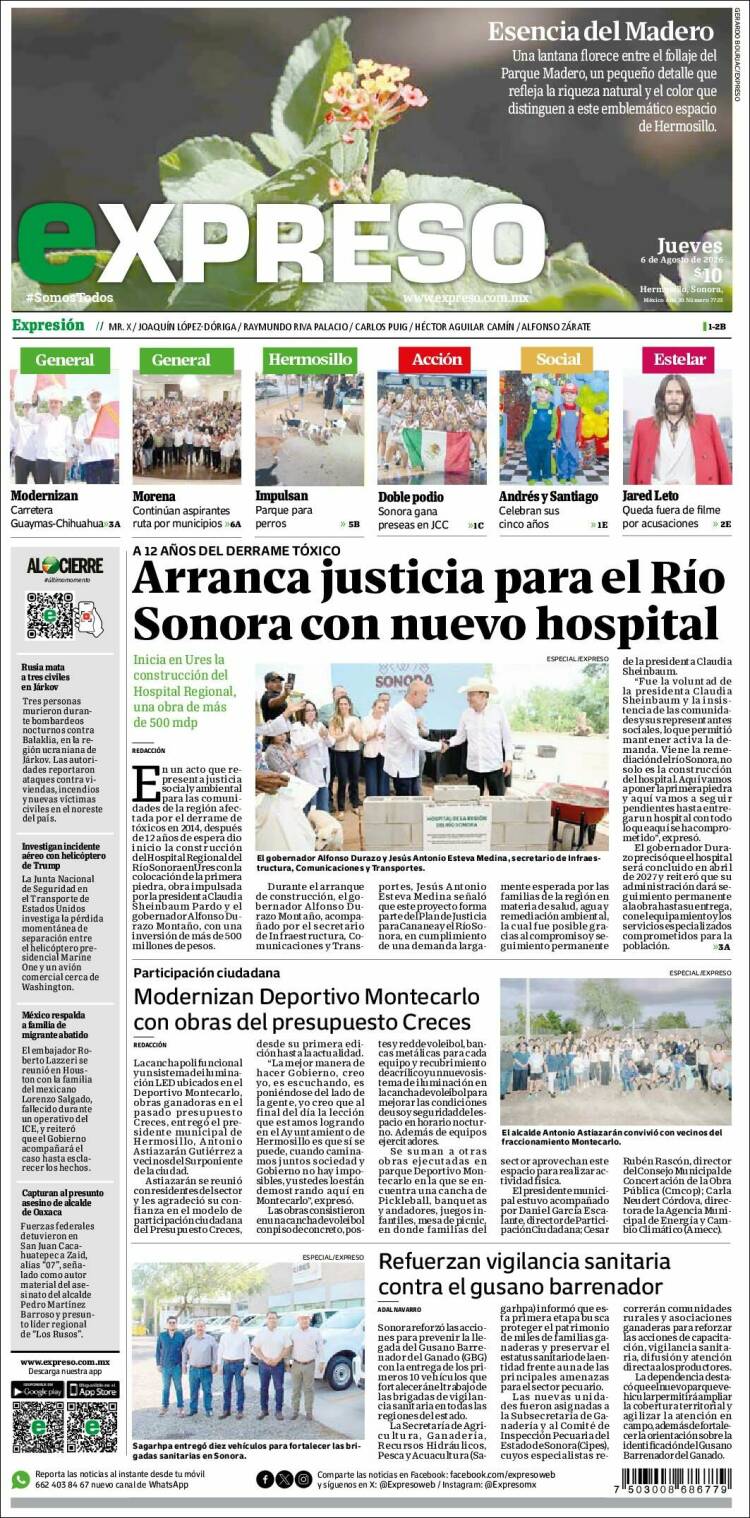 Portada de Expreso (México)