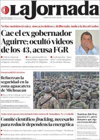Portada de La Jornada (Mexico)