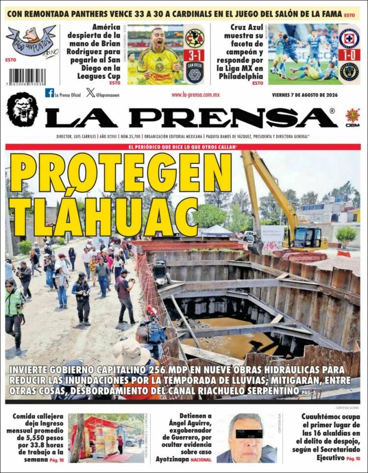 Portada de La Prensa (México)