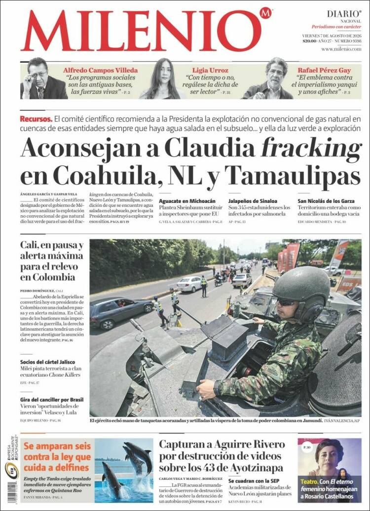 Portada de Milenio (México)