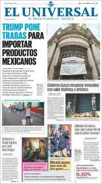 Portada de El Universal (Mexico)