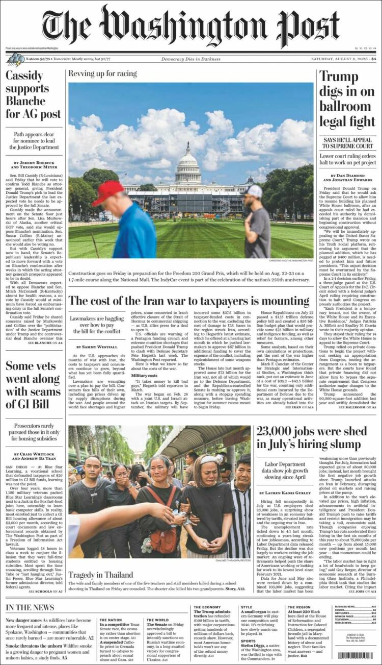 Portada de Washington Post