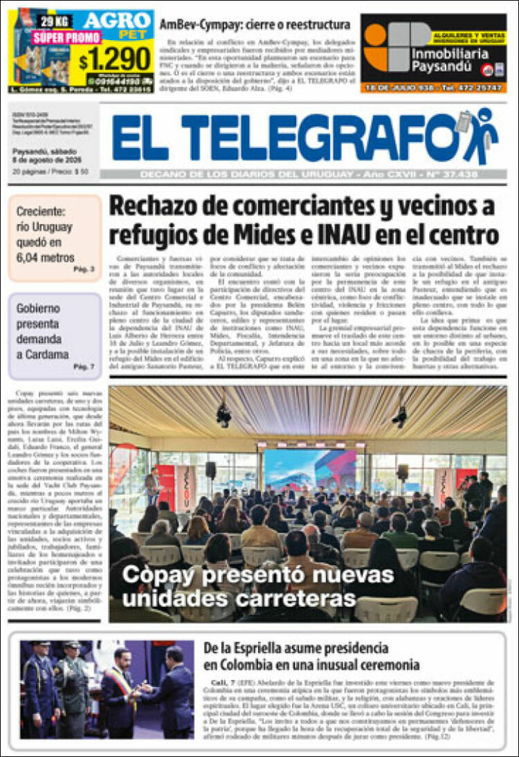 Portada de Uy Telegrafo