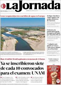 Portada de La Jornada (México)