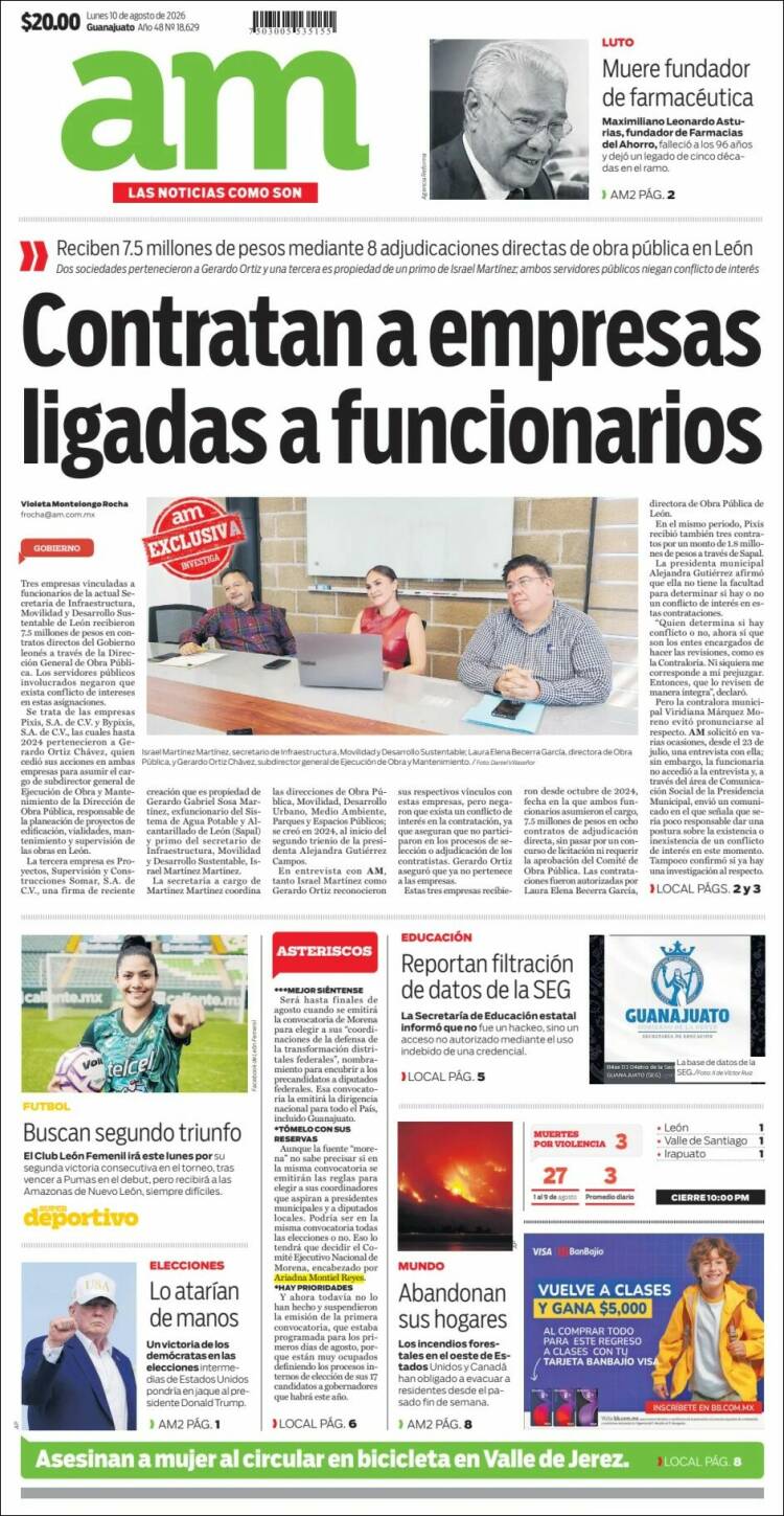 Portada de Al Día A.M. (México)