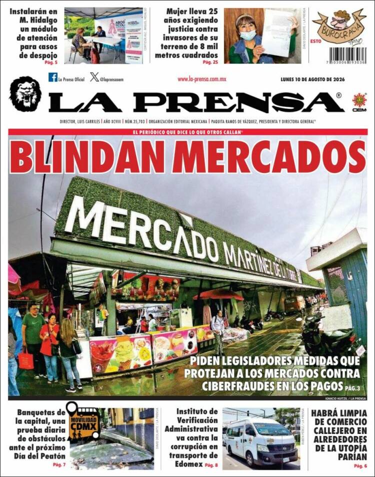 Portada de La Prensa (México)