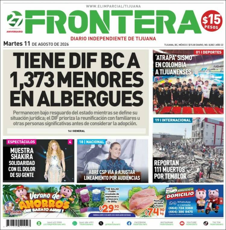 Portada de Frontera (México)