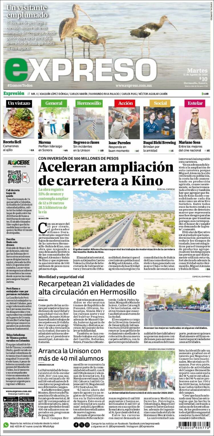 Portada de Expreso (México)