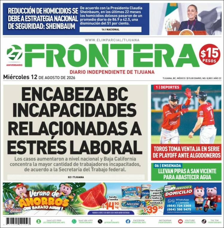 Portada de Frontera (México)