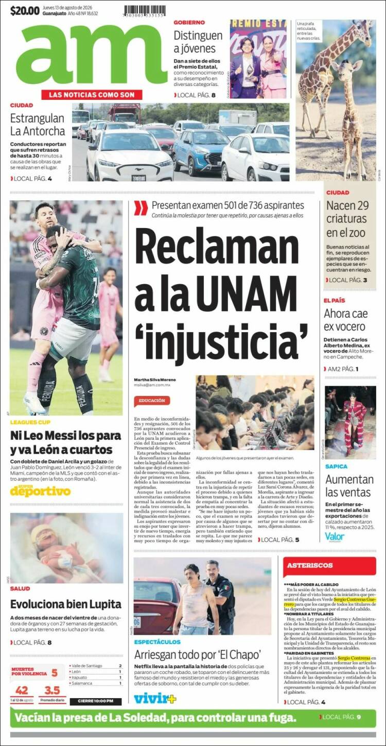 Portada de Al Día A.M. (México)