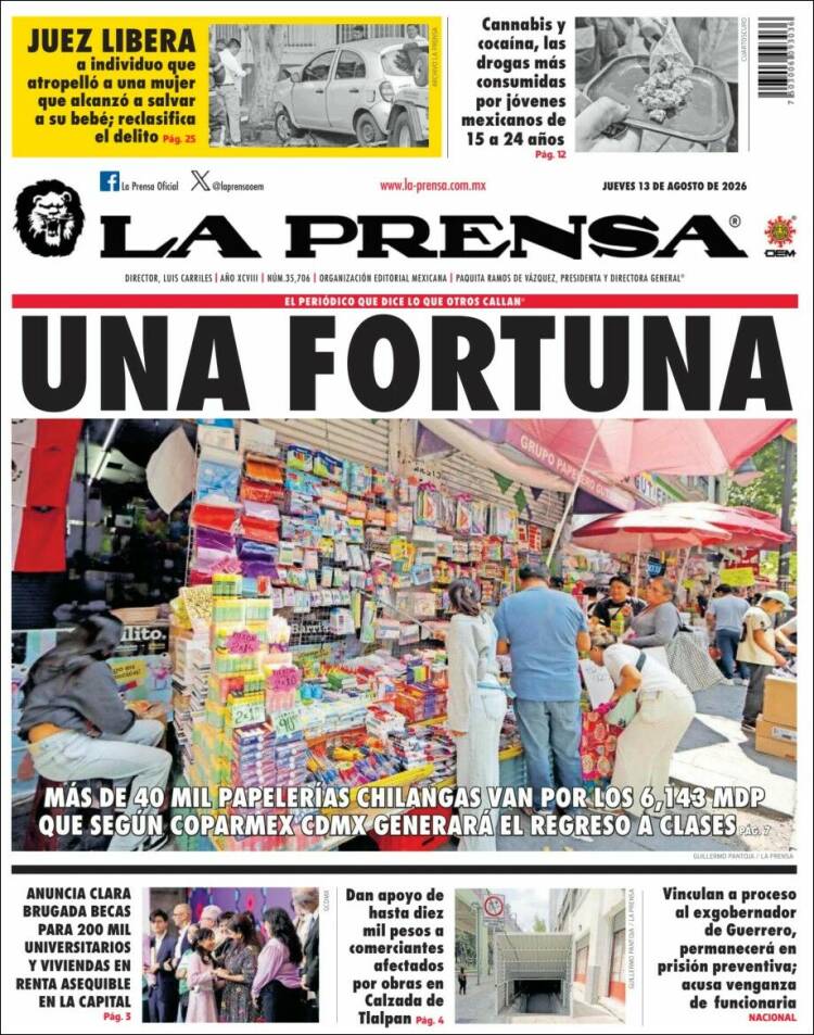 Portada de La Prensa (México)