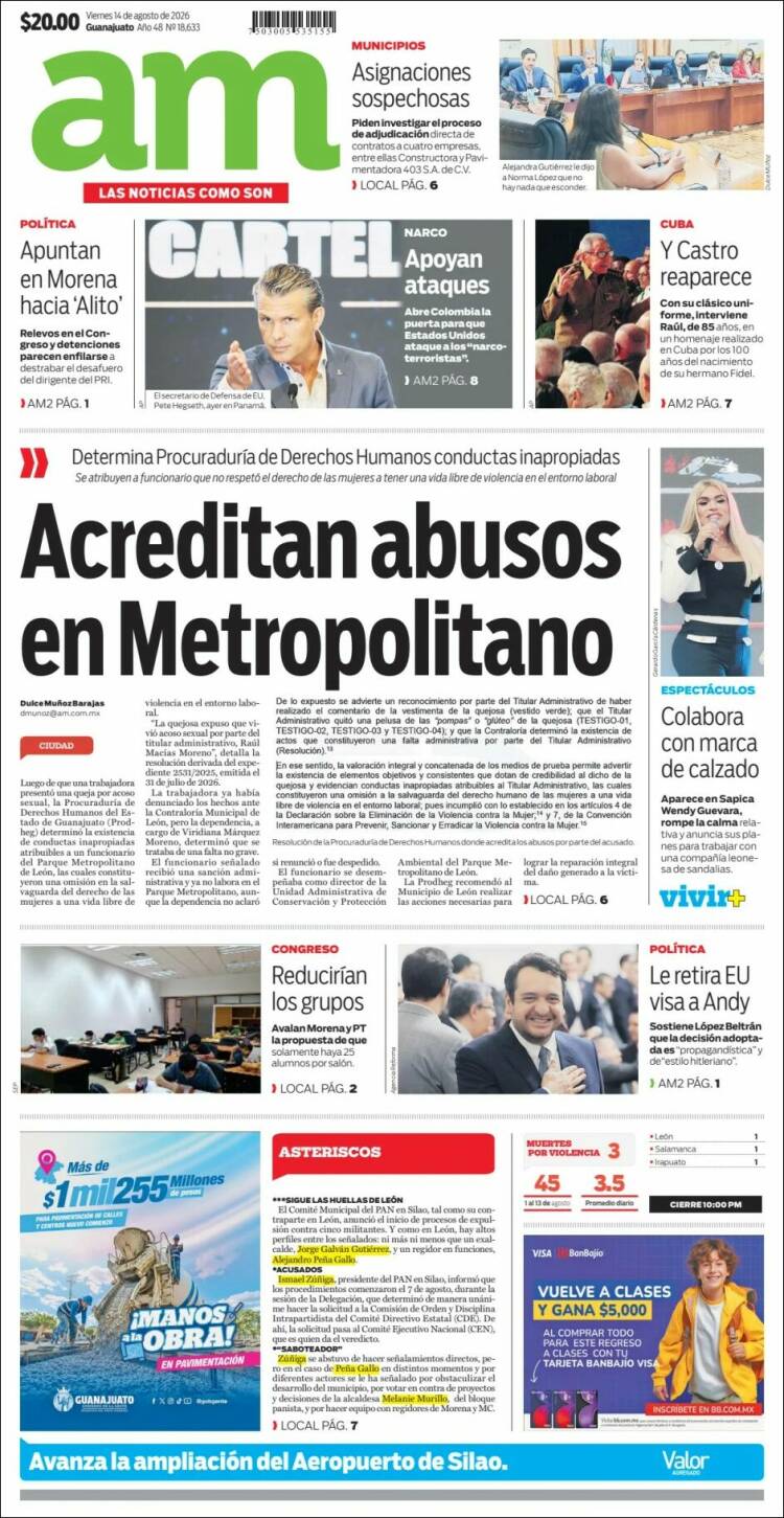 Portada de Al Día A.M. (México)
