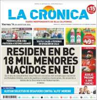 Portada de La Crónica de Baja California (México)