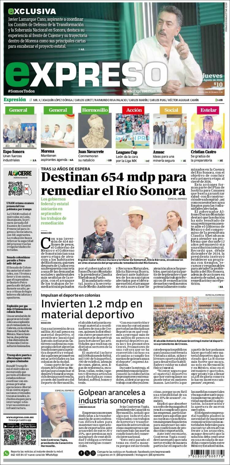 Portada de Expreso (México)