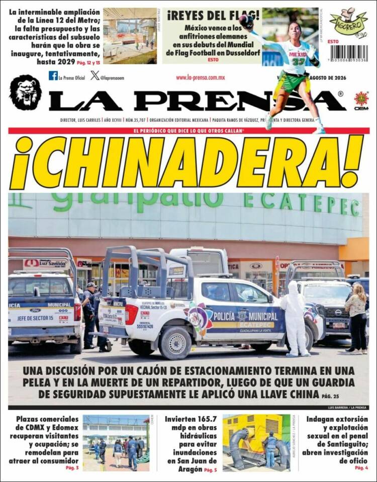 Portada de La Prensa (México)
