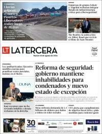 Portada de La Tercera (Chile)