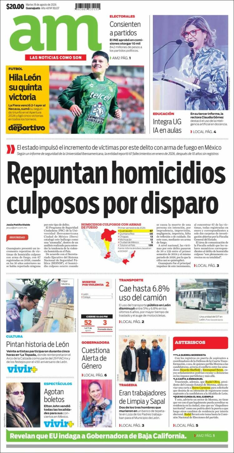 Portada de Al Día A.M. (México)