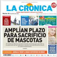 Portada de La Crónica de Baja California (México)