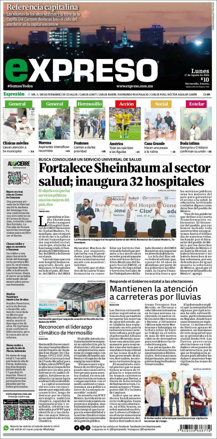 Portada de Expreso (México)