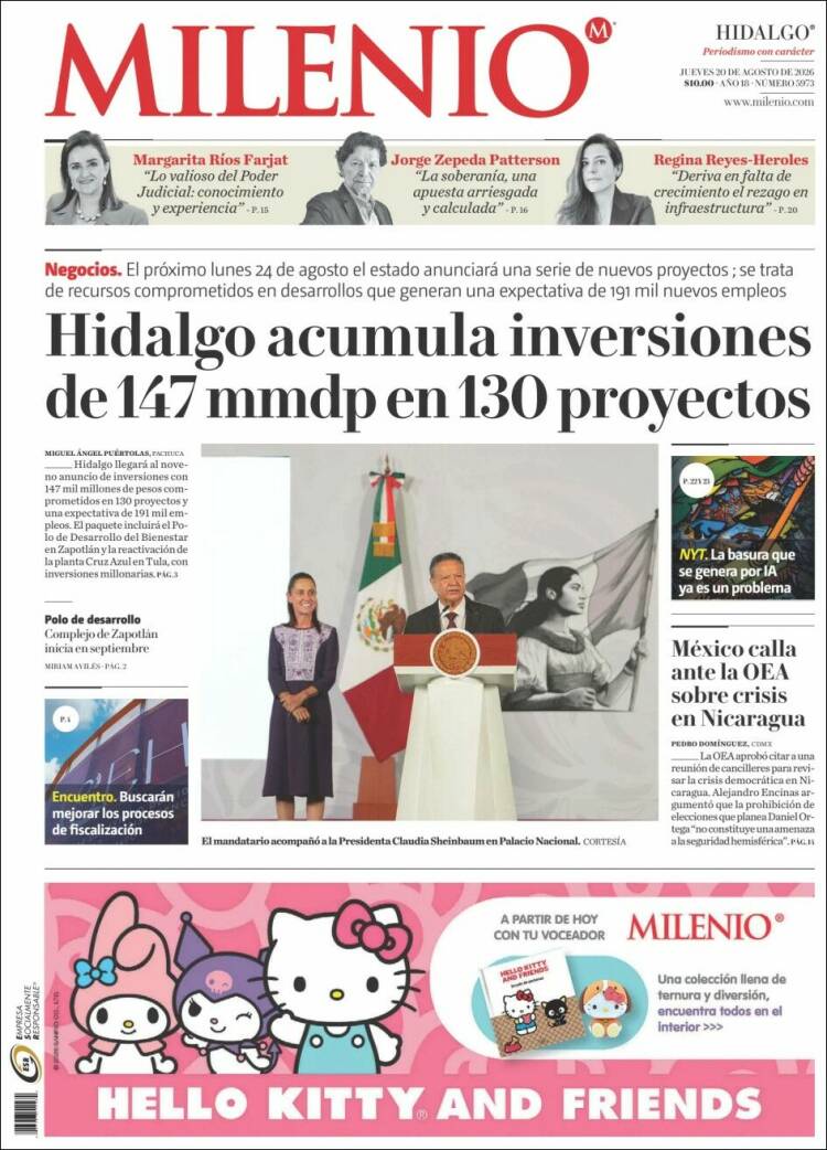 Portada de Milenio de Hidalgo (México)