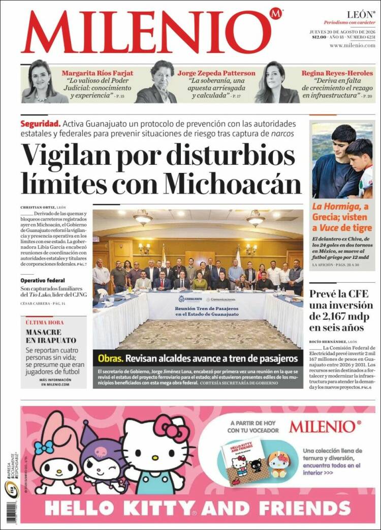 Portada de Milenio de León (México)