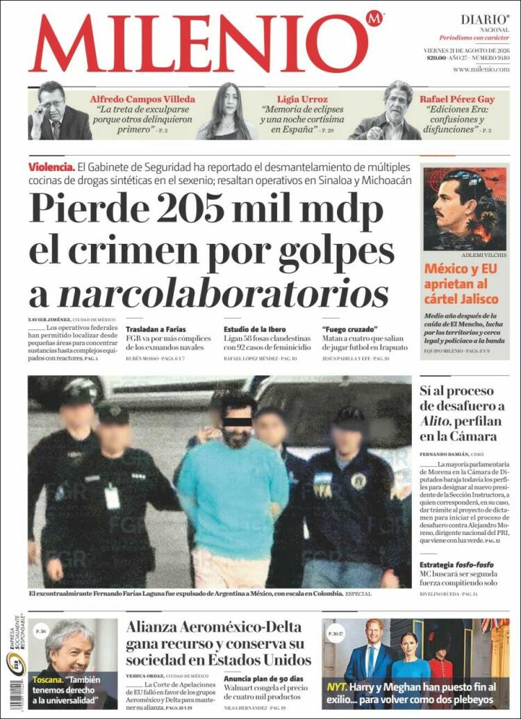 Portada de Milenio (México)