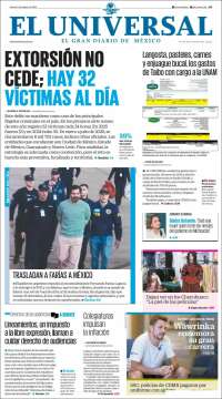 Portada de El Universal (Mexique)