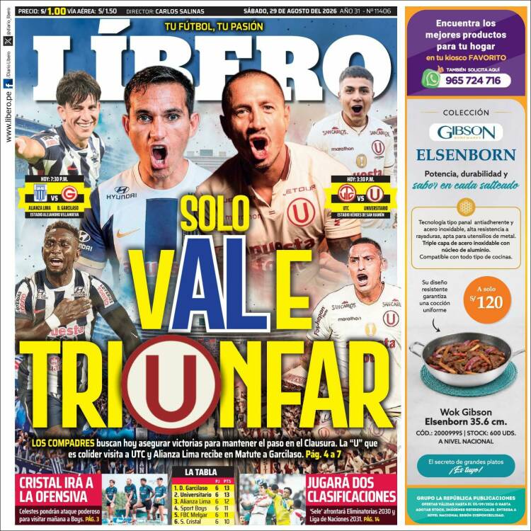 Portada de Líbero (Peru)